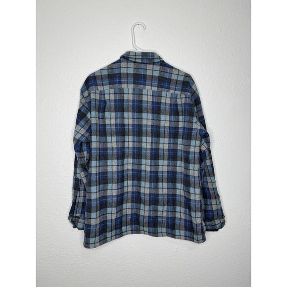 Pendleton Limited Edition Beach Boys Wool Board Shirt Large Blue Plaid *See Pics - Picture 9 of 16